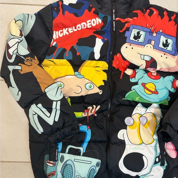 Members Only X Nickelodeon Puffer Jacket Size Medium Nostalgia Y2K - Picture 2 of 5